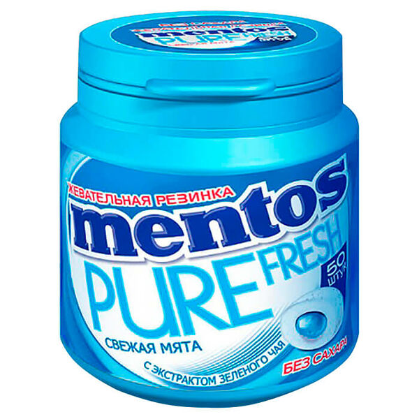 Резинка жевательная Mentos 100г со вкусом мяты ван мелле