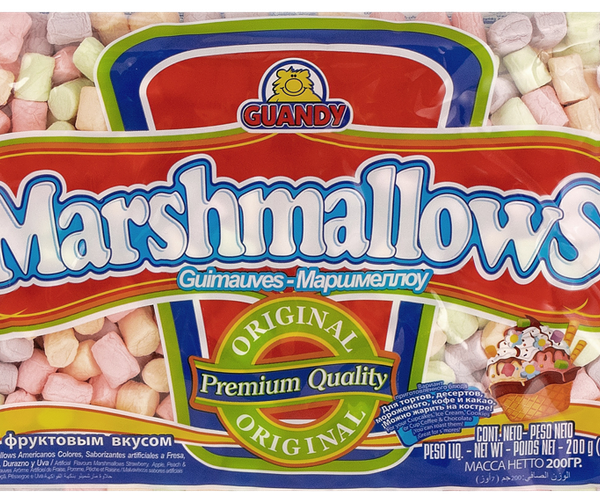 Маршмеллоу Guandy Цветочки цветной Фруктовый