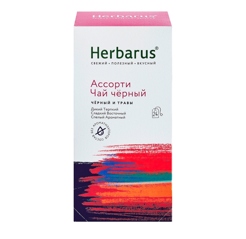 

Чай чёрный Herbarus Ассорти чай и травы пакетированный 24х2 г