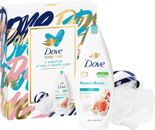 

Набор подарочный женский Dove Крем-гель для душа Инжир и лепестки апельсина, 250 мл + мочалка
