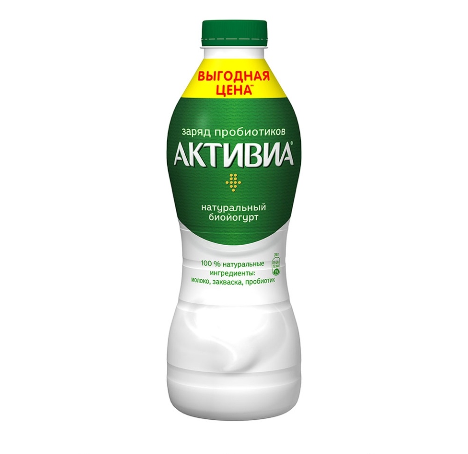 

Биойогурт питьевой Активиа натуральный 2.4% 870 г
