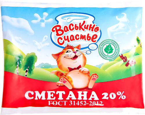 

Сметана Васькино счастье 20% 250 г
