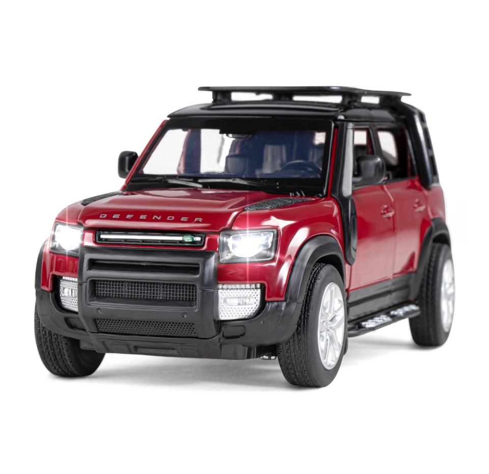

Машинка металлическая Автопанорама 1:32 Land Rover Defender 110, красный