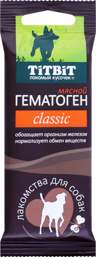 

Лакомство для собак TITBIT Classic Гематоген мясной, 35г