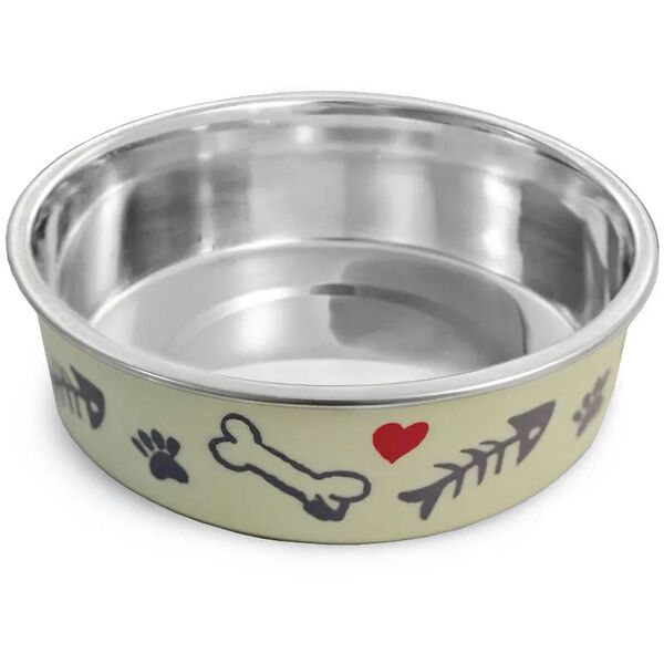 Миска Triol Косточки металлическая на резинке 0.25 л