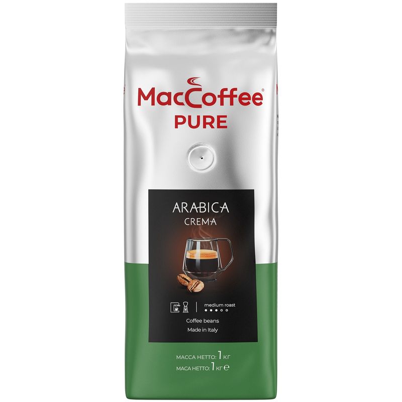 

Кофе в зернах MacCoffee Pure Arabica Crema 1 кг