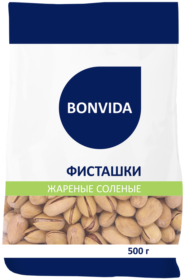 

Фисташки BONVIDA жареные соленые, 500 г
