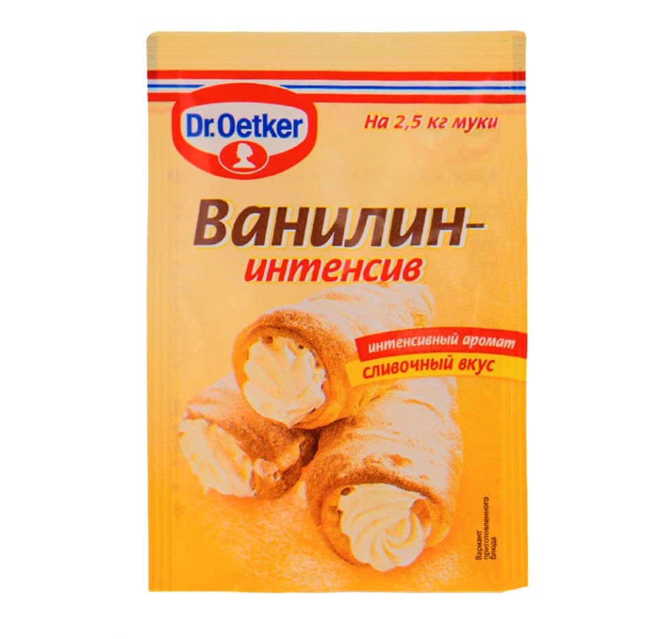 

Ароматизатор пищевой Dr.Oetker Ванилин-интенсив ЗАО "Д-р Оеткер" 2 г пакет Россия
