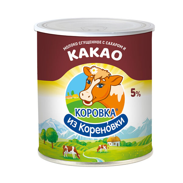 Молоко сгущ. Коровка из Кореновки 5% 360г Какао БЗМЖ