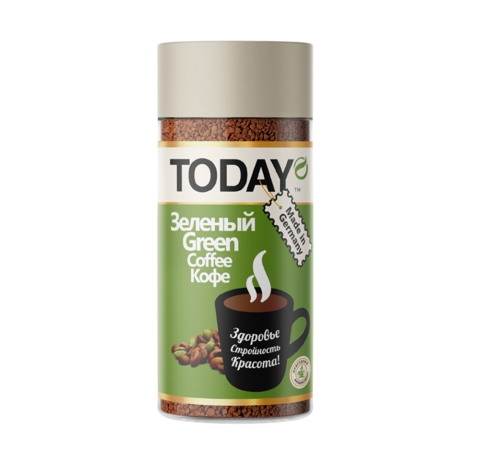 

Кофе растворимый Today Green сублимированный, 95 г, Германия