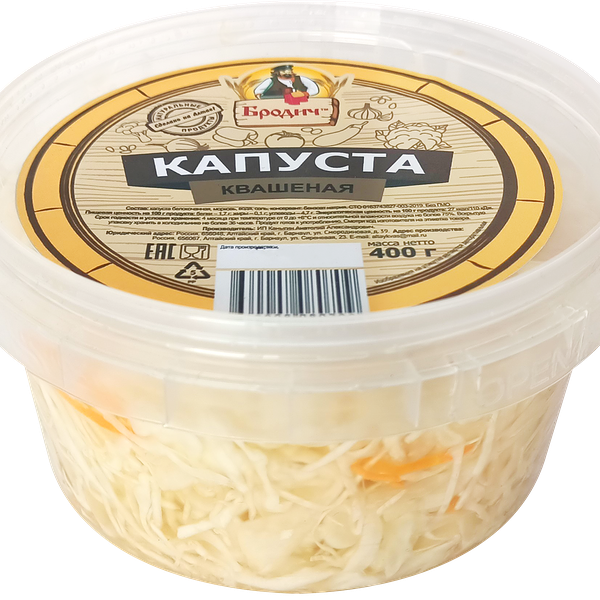 Капуста квашеная БРОДИЧ, 400г