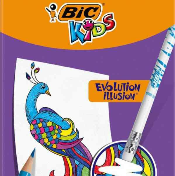 Карандаши цветные Bic Kids Evolution Illusion, 12 цветов