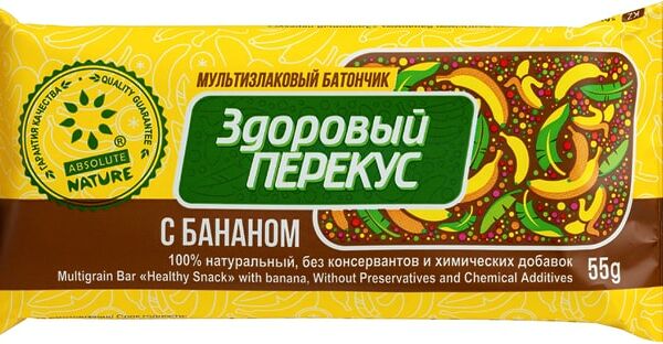Батончик-мюсли Здоровый перекус с бананом 55г