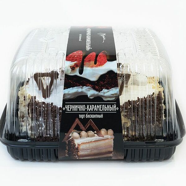 Торт бисквитный Тортьяна Чернично-карамельный