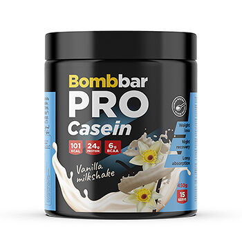 Коктейль протеиновый Bombbar Casein Ванильный милкшейк 450 г 