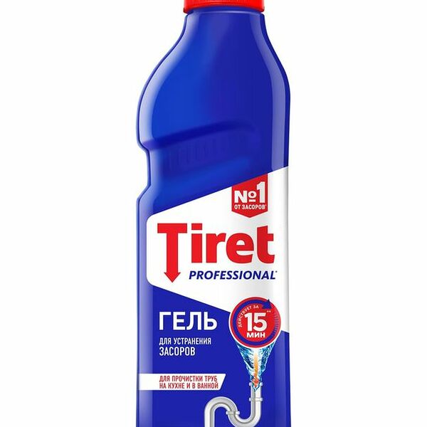 Гель Tiret Professional для устранения засоров, 1л