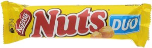 Батончик шоколадный Nuts Duo в Магнит со скидкой –22%