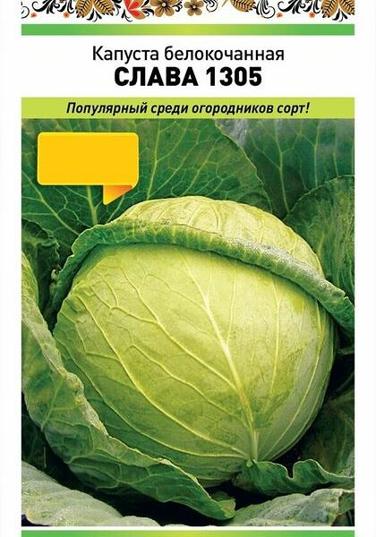 Семена Русский Огород Капуста Слава 1305 белокочанная 0.5г