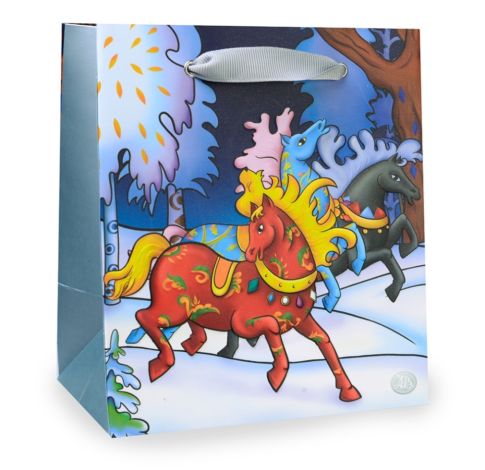 

Пакет подарочный Азбука Вкуса тройка 15х17х10см бумажный, Россия