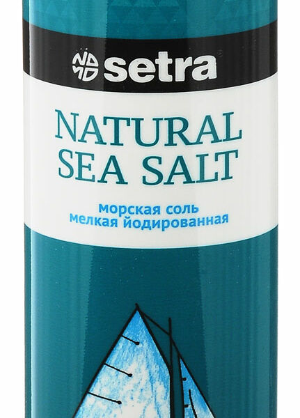 Соль морская Setra пищевая йодированная мелкая п/б