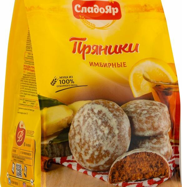 Пряники СладоЯр имбирные 350 гр