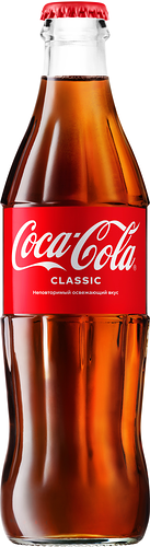 Напиток Coca Cola Classic со вкусом колы безалкогольный газированный стеклянная бутылка, 330мл