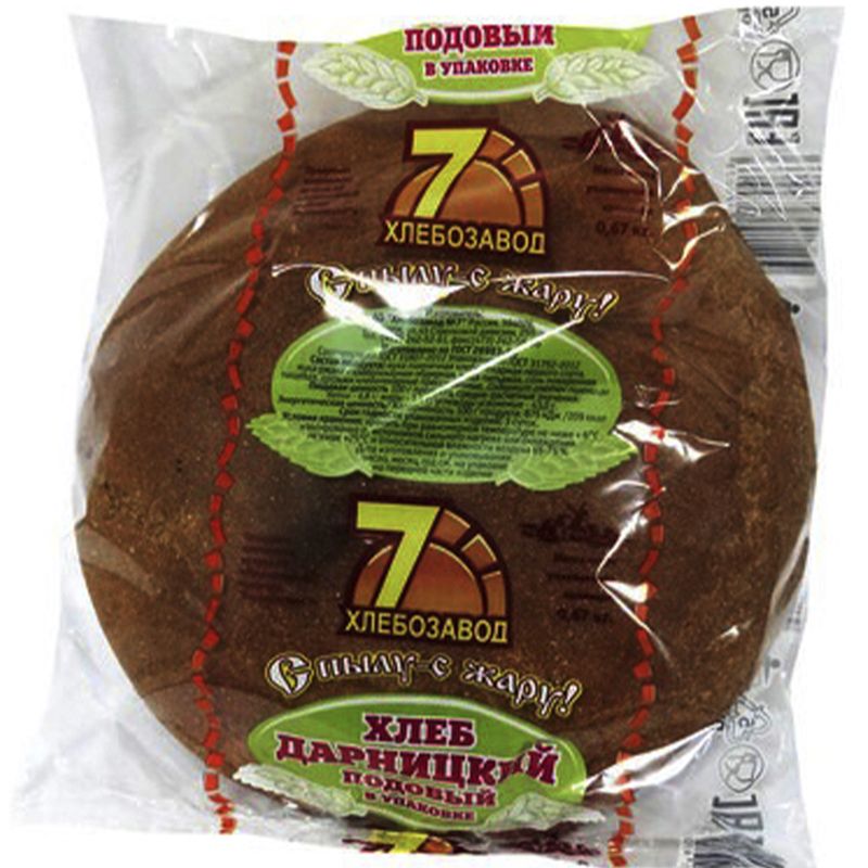 

Хлеб Хлебозавод №7 Дарницкий подовый 670 г