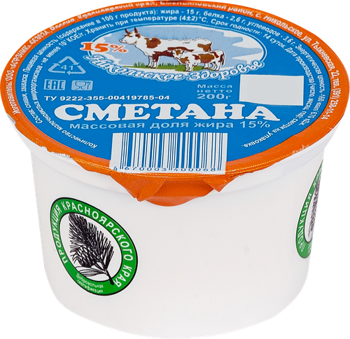 

Сметана Никольское здоровье 15% 200 г