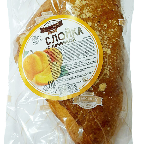 Слойка Хлебопек с начинкой абрикоса