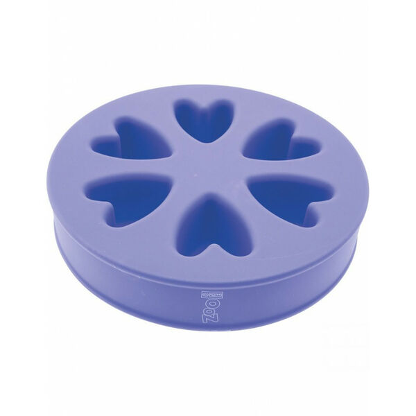 Pet Line Миска силиконовая 2-х сторонняя для медленного поедания (тёмно-синяя/фиолетовая) Ø20/h4см