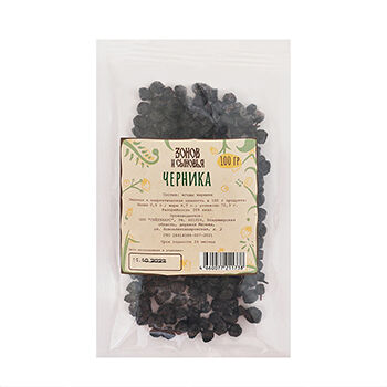 Сухофрукты Зонов и Сыновья черника сушеная 100г, Россия
