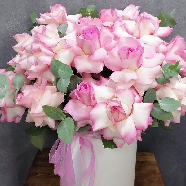 Французская роза 21шт в боксе