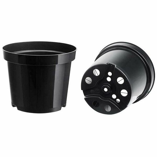 Горшок технологический круглый, 13см, 1л, черный