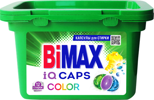 

Капсулы для стирки Bimax color, 12 шт. 156 г