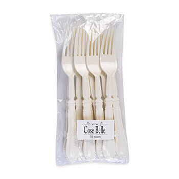 Вилка Cose Belle Винтаж кремового цвета, 10 шт.