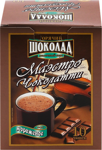

Горячий шоколад Маэстро Чоколатти Молочный мороженое 10 пак 250 г