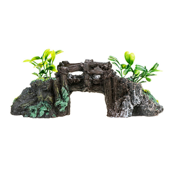 Арка из камней с растениями 16*8*7см