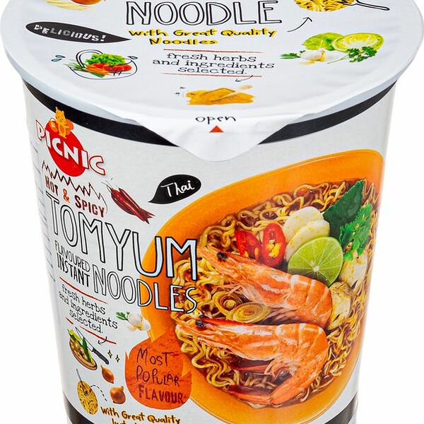 Лапша Picnic со вкусом Том Ям с креветкой сушеная быстрого приготовления 60г