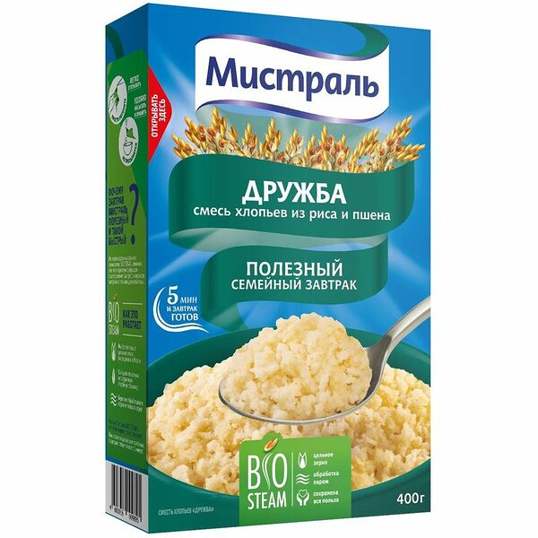 Хлопья МИСТРАЛЬ Дружба, 400г