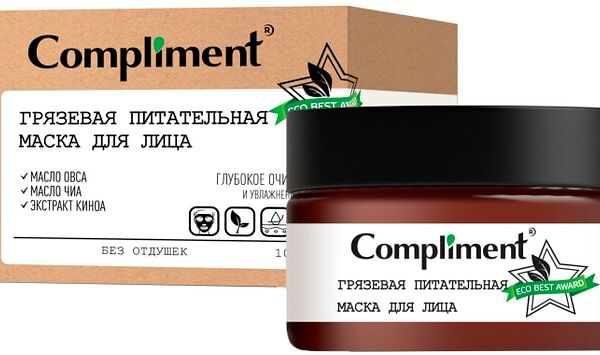 Маска для лица Compliment Eco Best Грязевая 100мл