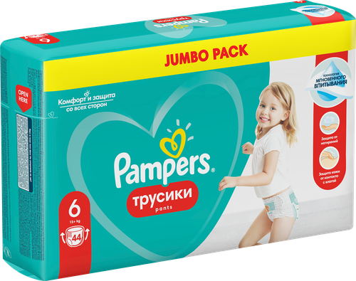 

Подгузники-трусики Pampers Pants для малышей 15+ кг 6 размер 44 шт.