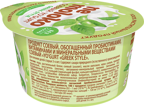

Продукт соевый NEMOLOKO Yo'gurt Greek Style, 130г