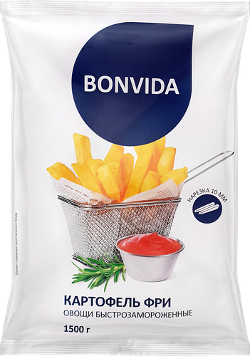 Картофель фри Bonvida замороженный