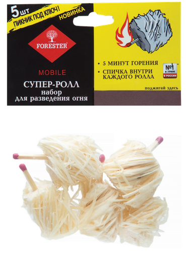 

Набор для разведения огня Forester Mobile BC-928М Супер-Ролл 5 шт