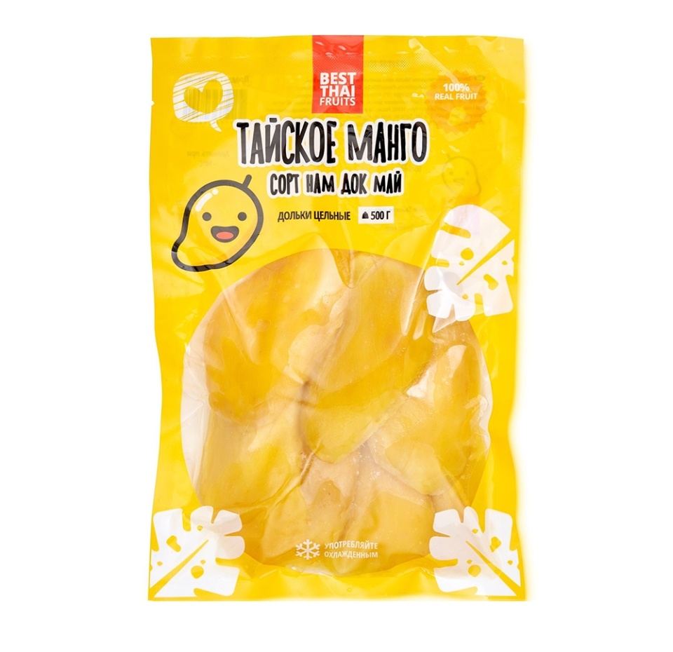 

Дольки манго Best Thai Fruits сорта Нам Док Май замороженные очищенные, 500г