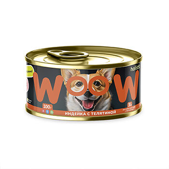 Корм влажный для собак Woow.holistic Индейка с телятиной 100 г