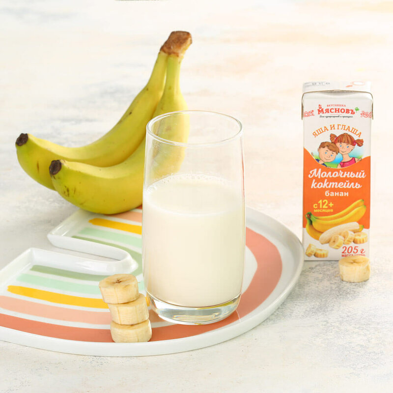 Купить Коктейль молочный с бананом 2,5% МясновЪ Вкусняшка по низкой .