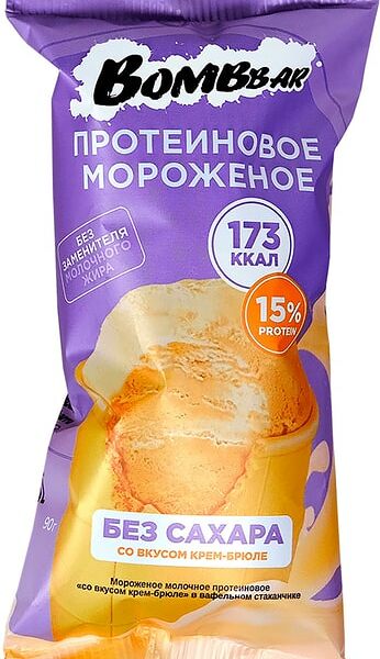 Мороженое Bombbar протеиновое крем брюле 90г