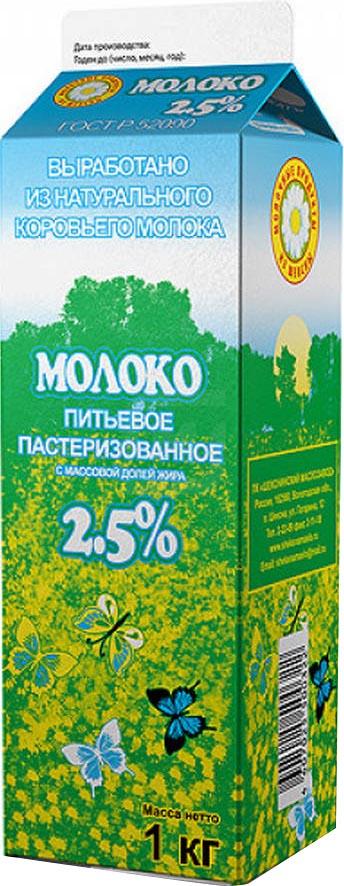 

Молоко Шекснинский Мз пастеризованное 2.5%