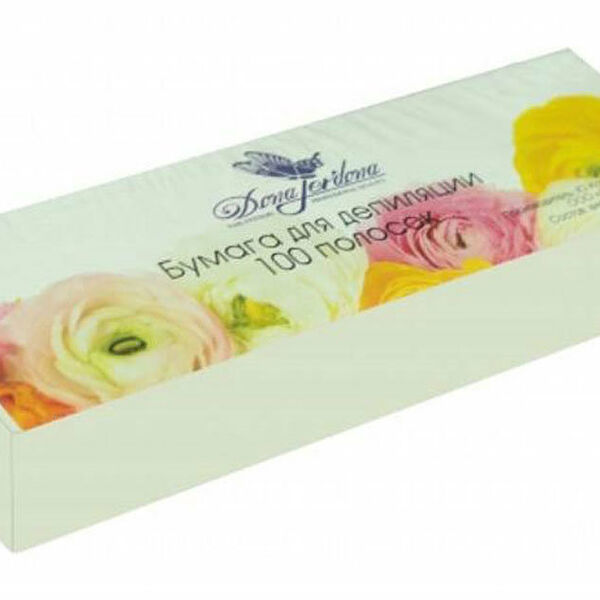 Бумага для депиляции в полосках белая, 100 шт ТМ Dona Jerdona (Дона Жердона)